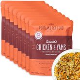 Tuxedo’s pollo y boniatos, porción principal para la dieta diaria del perro