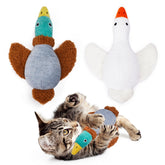 Potaroma Juguetes para gatos pajaro 2-pack con hierba gatera para juego interactivo.