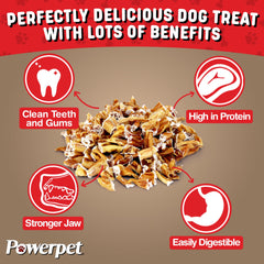 Powerpet Bully Stick Bites duraderos para perros activos