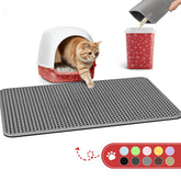 Powools alfombra para arena de gato, doble capa que atrapa migas y mantiene el piso limpio.