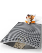 Powools alfombra doble capa para arena de gato, capa superior panal que atrapa arena.