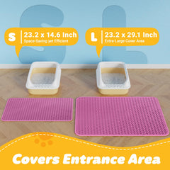 Powools alfombrilla para arena de gato base antideslizante e impermeable, protege el suelo