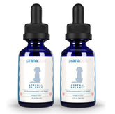 PranaPets Adrenal Balance gotas: administrar fácilmente para apoyar equilibrio hormonal canino.