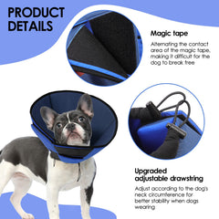 Preferhouse cono suave para descanso del perro grande en azul.