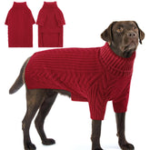 Preferhouse suéter perro grande, cuello alto, cálido para paseos fríos.