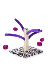 Kitty Power Bounce 'n Spring Scratcher: poste de yute morado para rayar