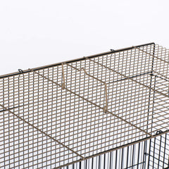 Prevue Pet Products jaula de vuelo azul y blanco, interiores amplios para movimientos seguros de aves.