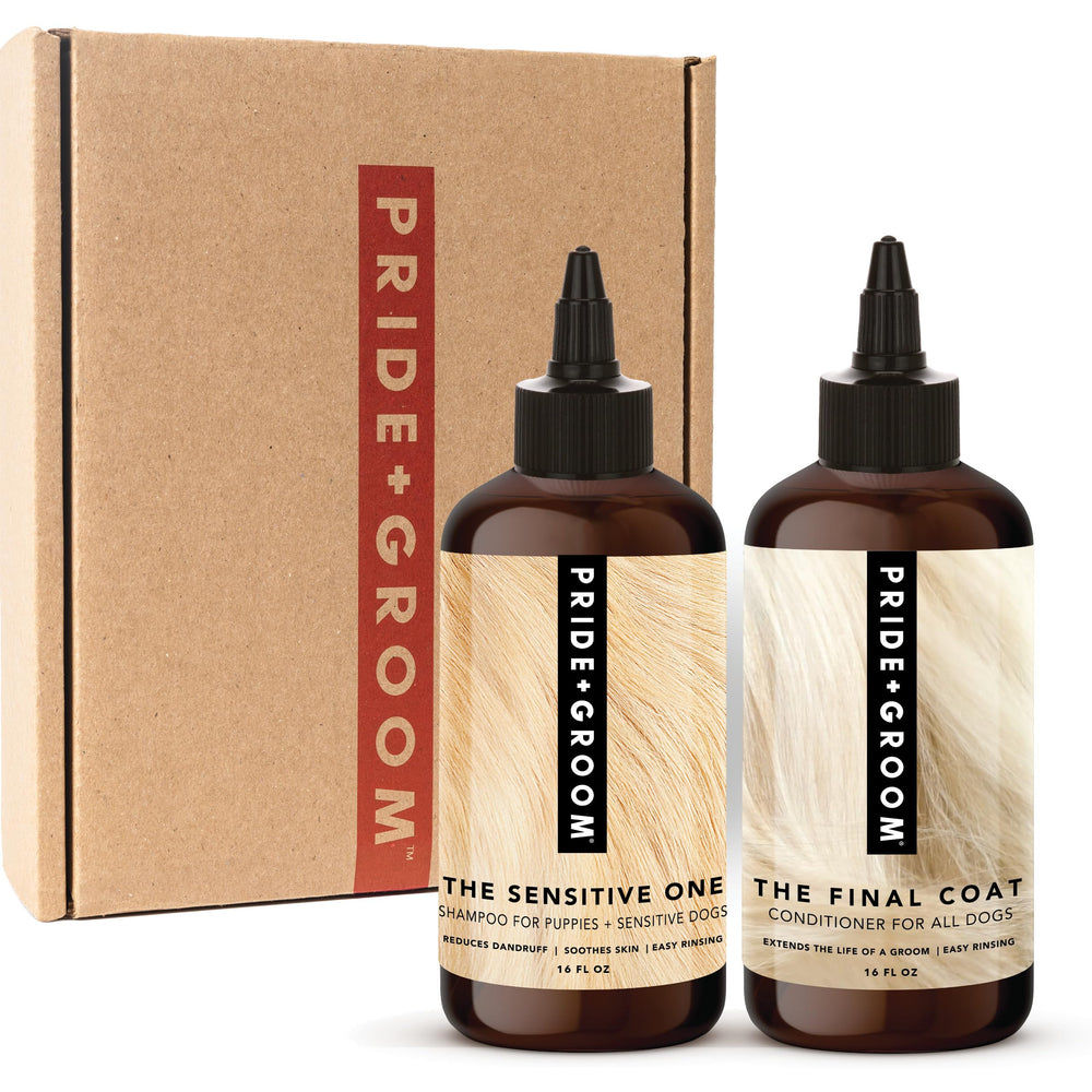 PRIDE AND GROOM The Sensitive Shampoo, aceites naturales para pelaje sensible.