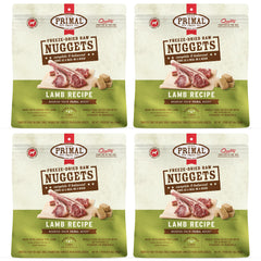 Primal bocaditos crudos deshidratados de cordero para perros, opción completa y sabrosa.