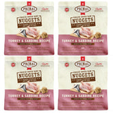 Primal Pet Foods cuñas pavo y sardina, frente del producto, listas para servir.