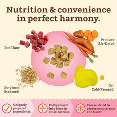 Primal Kibble en la Cruda con res liofilizada para proteína cruda