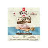 Primal Pet Foods bocaditos de conejo liofilizados, fuente de proteína de alta calidad para gatos.