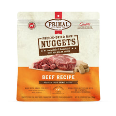 Primal Pet Foods nuggets, empaque premium para perros exigentes.