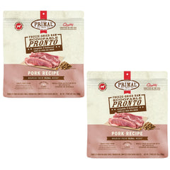 Primal Pet Foods Pronto Mini Nuggets cerdo, porciones listas para servir, nutrición completa para perros.