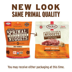 Carne de res alimentada con pasto en trozos, Primal Pet Foods
