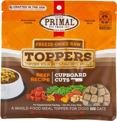 Primal Pet Foods topper para perro de res fresco, realza la comida base.