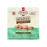 Primal Pet Foods trozos crudos secos de pollo para dieta completa.