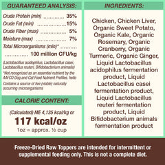 Primal Pet Foods toppers con probióticos, apoyo digestivo para perros y gatos.