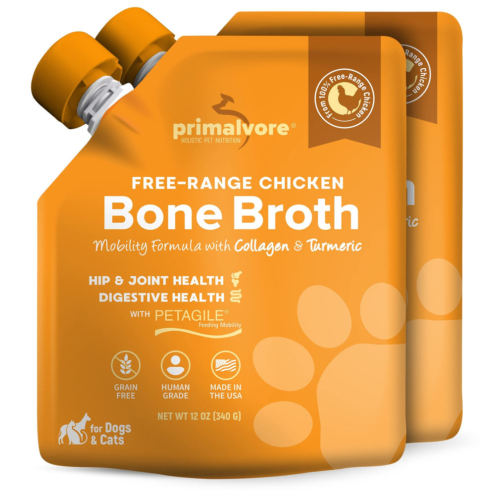 Primalvore Caldo Óseo de Granja – etiqueta frontal, sabor natural para movilidad