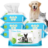 Prime Pets: paquete de 600 toallitas con cierre, ideal para viaje.