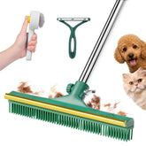 PRIMEFINITY rastrillo para pelo de mascotas con mango 60 pulgadas, ideal para áreas grandes.