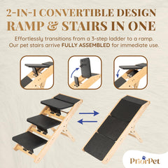 Priorpet rampa para perro altura ajustable 7 a 20 pulgadas