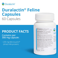 Duralactin Feline contiene Microlactin para el bienestar felino.