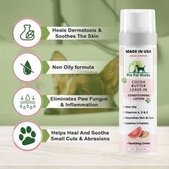 Cuidado de patas de perro o gato con manteca de cacao suave.