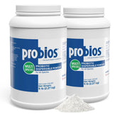 Probios polvo probiótico dispersible para mascotas, fácil disolución en comida o agua.