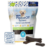 ProDen PlaqueOff: empaque de huesos dentales vegetales para perros.