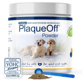 ProDen PlaqueOff polvo-cuidado-bucal para perros y gatos mejora el aliento.