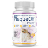 ProDen PlaqueOff polvo para gatos, envase 40 g, apoyo al cuidado bucal diario.
