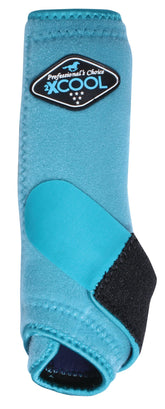 Professional's Choice 2XCool botas caballos, exterior turquesa, protección y ventilación para caballos activos.