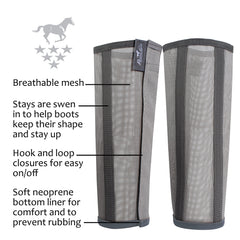 Professional's Choice Deluxe Fly Boots con cierre de gancho y bucle