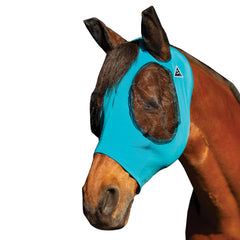 Professional's Choice malla antiinsectos azul pacífico, frente: ajuste cómodo para la cara del caballo.