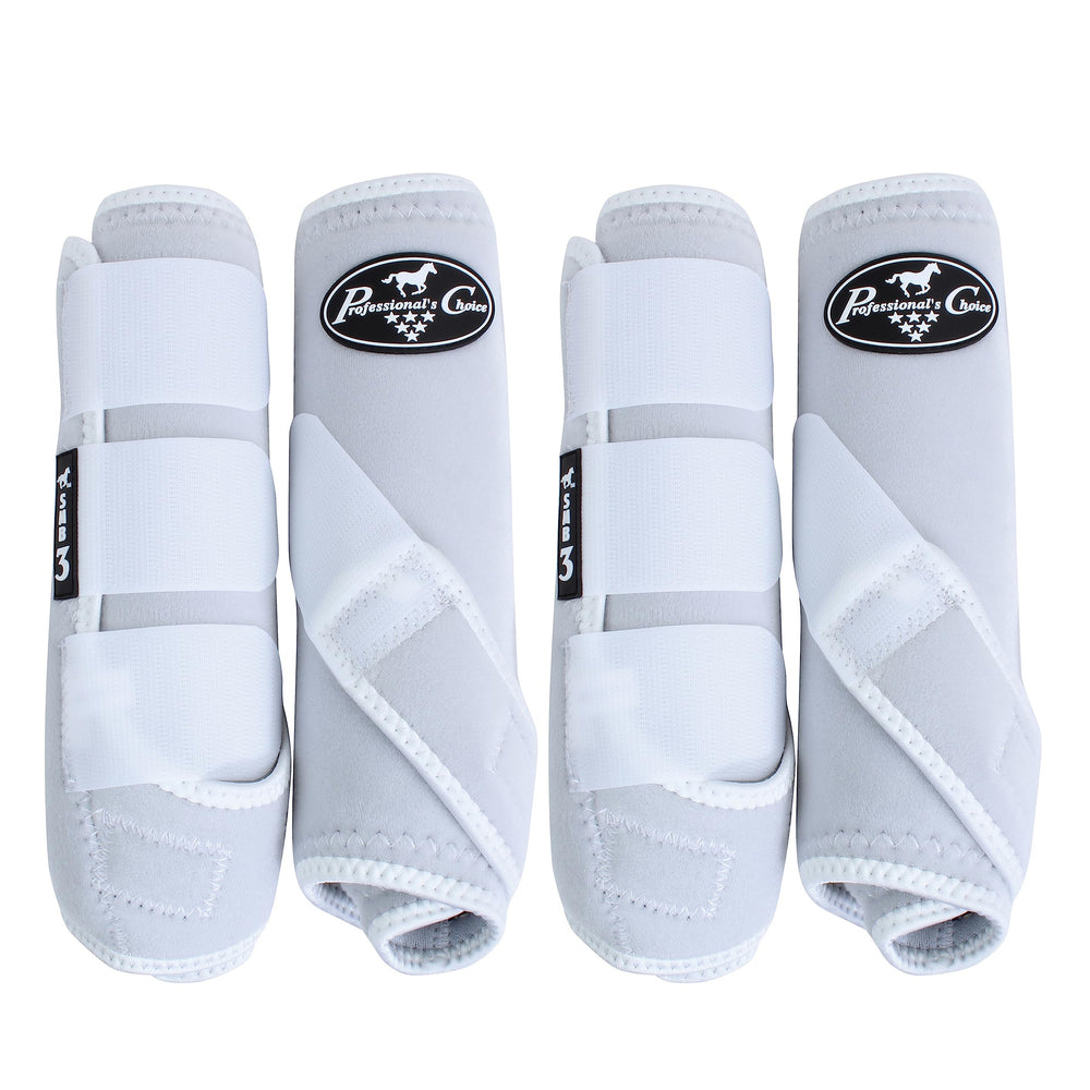 Professional's Choice SMB-3, vista frontal, protección 360° para tendones y tejidos durante el trote.