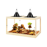 Terrario PROLEE para dragón barbudo con cristal templado de 24 pulgadas, vista frontal clara