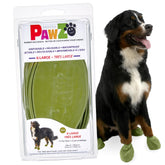 Protex PawZ botas para perros grandes en verde oliva, protección contra la lluvia.