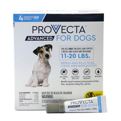 Provecta Advanced para perros: repeler garrapatas y mosquitos tras la aplicación.