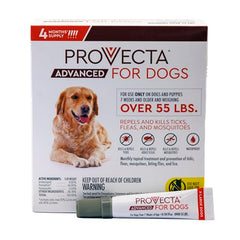 Provecta repele mosquitos en perros grandes durante la temporada.