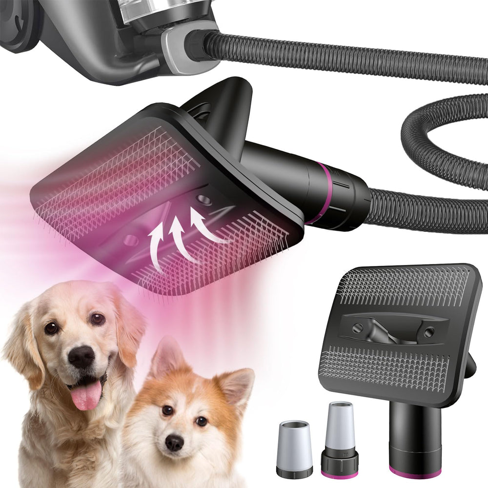 Cepillo Psytpusa para aspiradora captura pelo de perro durante grooming