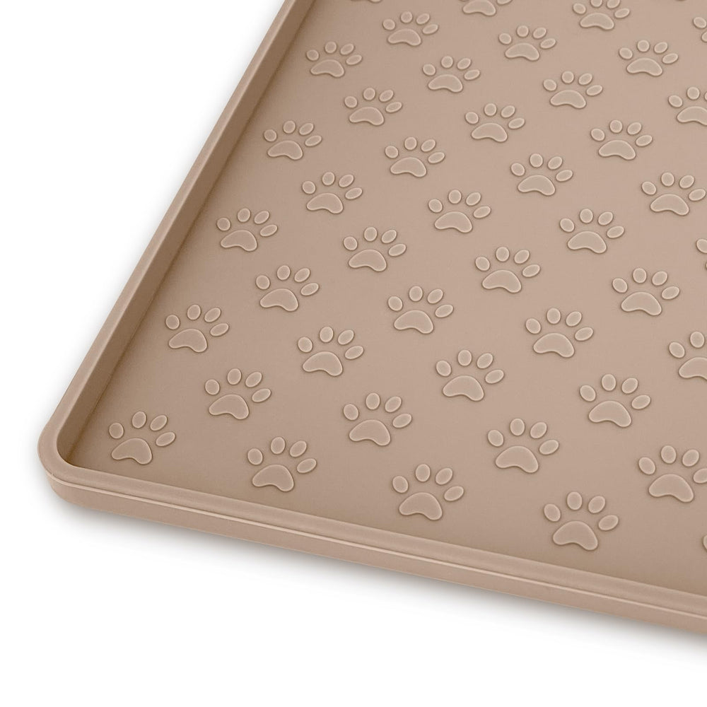 Ptlom mantel para perros antideslizante con bordes elevados protege el área de comer.