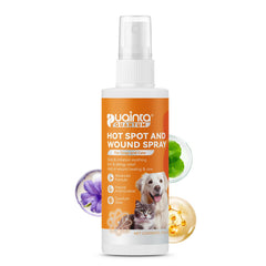 Puainta Hot Spot Spray, botella de 2oz para alivio de irritaciones cutáneas en perros