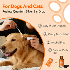 PUAINTA Gotas para oídos de perro – limpieza de cerumen y frescura.