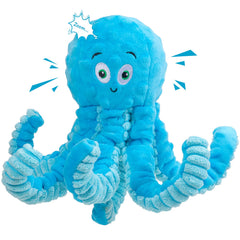 Pubialo Juguete pulpo chirriante: ideal para juego interactivo y masticación segura.