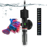 PULACO calentador 25W para betta, vista frontal, mantiene temperatura estable en acuarios pequeños.