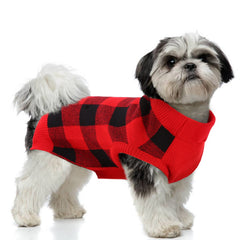 PUMYPOREITY suéter a cuadros para perro frente, suave y cálido para paseos.