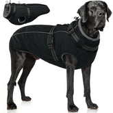 PUMYPOREITY chaqueta nieve para perro grande, impermeable y cálida para paseos invernales.