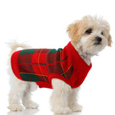 PUMYPOREITY suéter cuadros para perro con correa, ideal para paseos diarios.