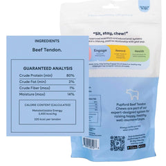 Pupford ingrediente único tendon ternera: natural y proteína de alta calidad.
